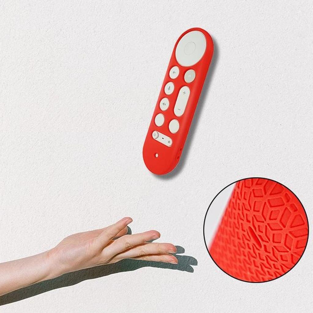For Google TV Streamer Voice Remote Silicone Case TV Accessories Remote Control Protective Cover with Strap