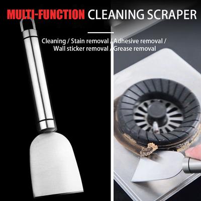 Špachtle z nerezové oceli Víceúčelová škrabka Škrabka na dlaždice Plochá škrabka Podlaha Sklo Odlepení Kuchyňský Nástroj na čištění lednice Špachtle