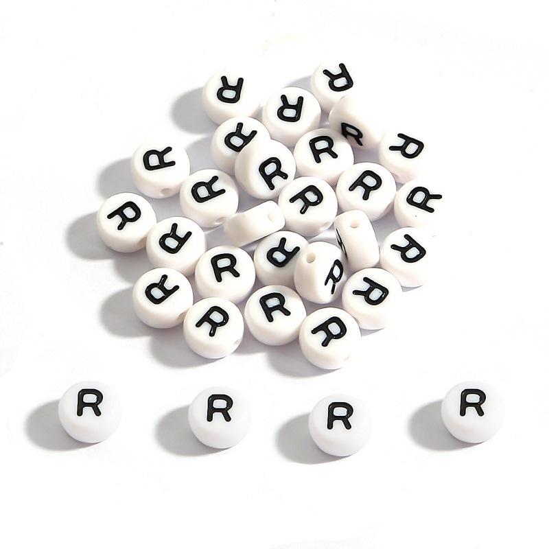 Brățară Handmade Mărgele 4*7mm Mărgele Acrilice Alfabet Mărgele Plate Instrumente de Înșirat Manual DIY pentru Copii Accesorii Bijuterii pentru Mărgelit Brățări Făcute Acasă