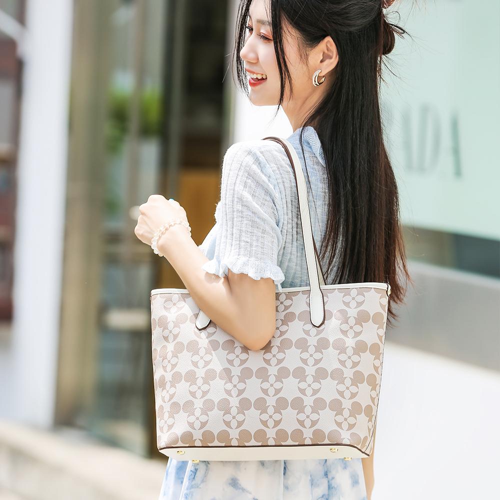 New Disney Minnie Series Pvc Tote Bag, Shopping Bag, Shoulder Bag Women's Apricot BMK-71507M