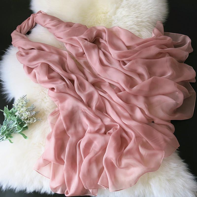 China Red Long Scarves Ladies Autumn Winter Long Design Cape New Arrival 100% Silk Shawl Scarf Thicken Chiffon Ultralong Scarves