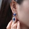 Gica Gema High Carbon Diamond Earrings 925 Sterling Silver Unique Design Romantic Fine Earrings Jewelry Wedding Party Gifts New Trend 8*12mm
