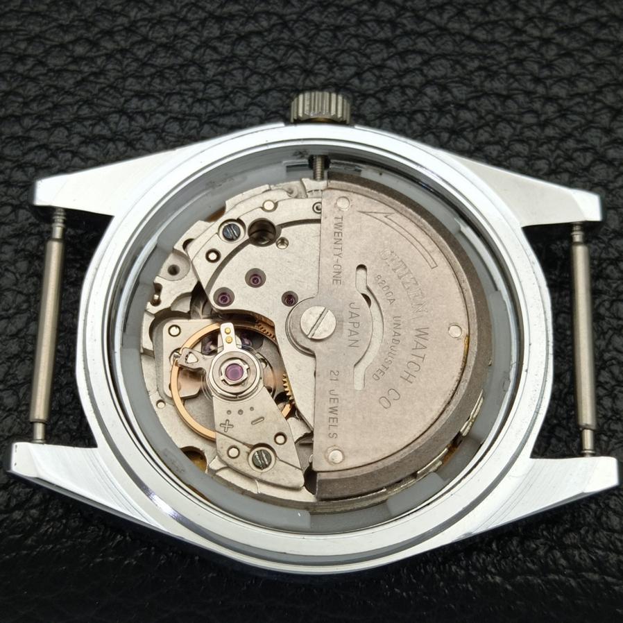AUTHENTIC REFURBISHED CITIZEN AUTOMATIC 8200 JAPAN BLACK DIAL WATCH A426203-2 RL620c-a426203