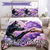 3PC Custom Name "Handshake Across Dimensions" Bedding Set Duvet Cover Closure Includes 1 Duvet Cover & 2 Pillowcases for Bedroom