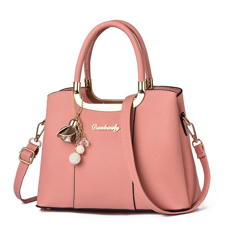 

Fashionable And Durable Handbag For Women Featuring Soft Handles And Zipper Closure рожевий