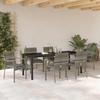 Garden Dining Set with Cushions 7 pcs Grey Poly Rattan