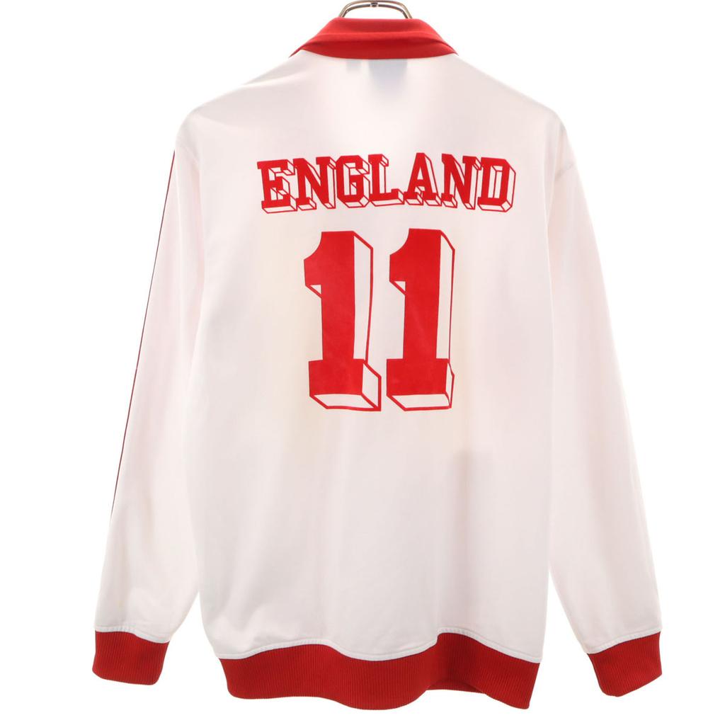 Adidas Embroidered Trefoil Logo Track Jacket M England Lion Jersey Men's Used