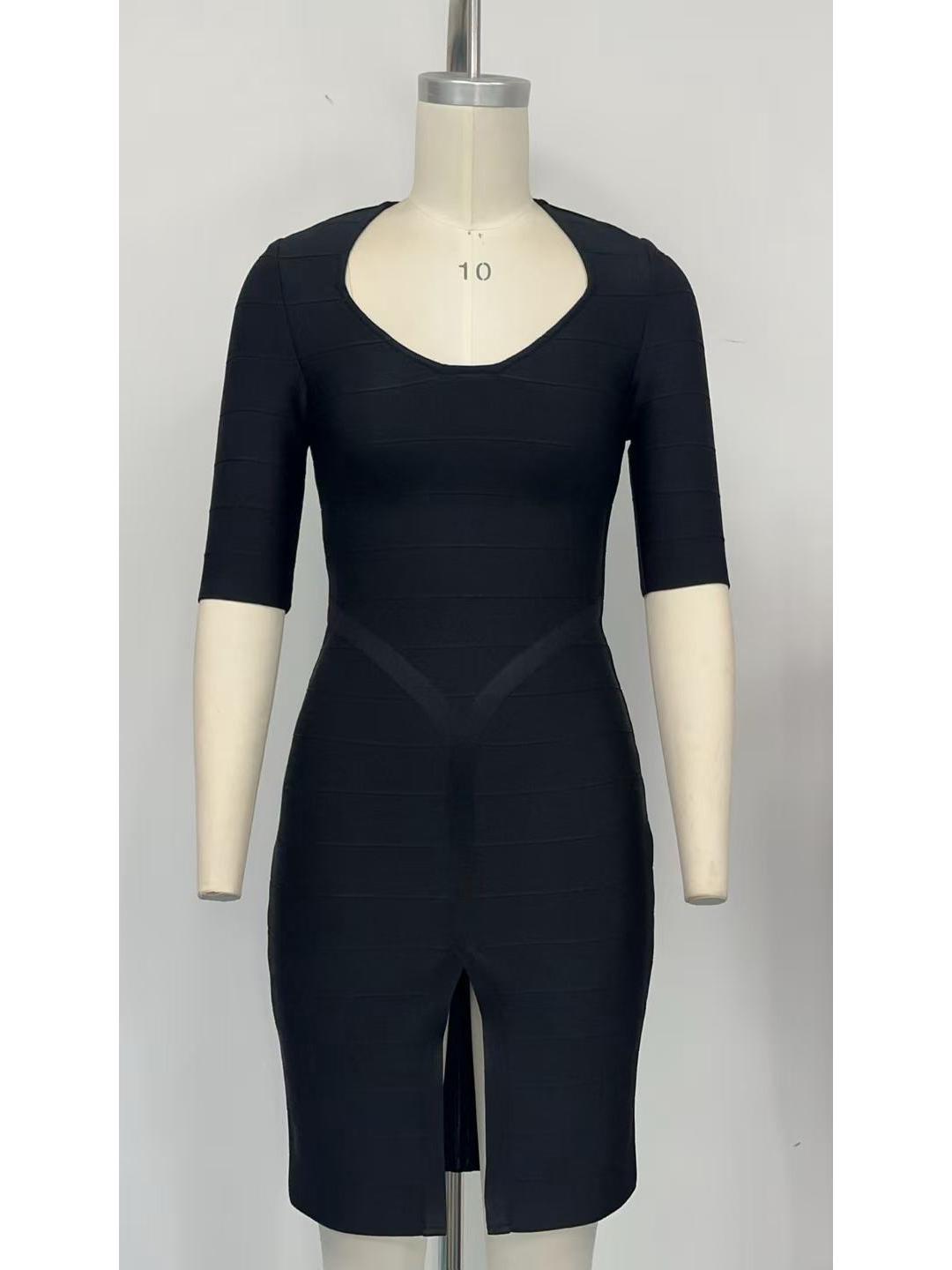 

Европейский и американский осенне-зимний женский боди с длинным рукавом и утягивающим бандажом Large чёрный