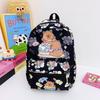 Pattern Capybara Cartoon Backpack Large Capacity Shoulders Bag Gift Children