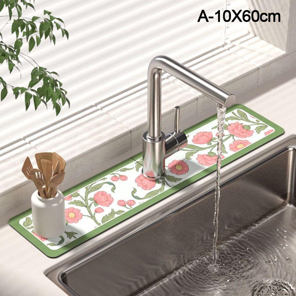 Splash Non-Slip Absorbent Pad Multifunction Drying Mat  Kitchen Bathroom Supplies