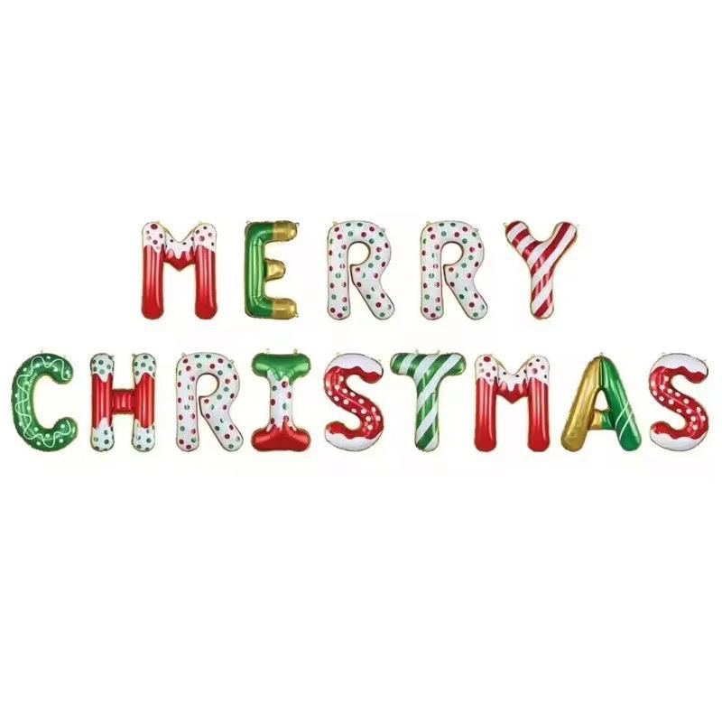 New 16Inch Merry Christmas Letter Foil Balloons Alphabet Air Balloon Christmas Decorations Globos Xmas Ornament Party Supplies