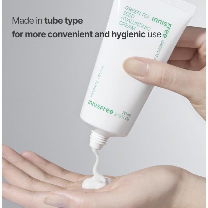 

Innisfree Green Tea Seed Hyaluronic Cream 80ml +RANDOM GIFT