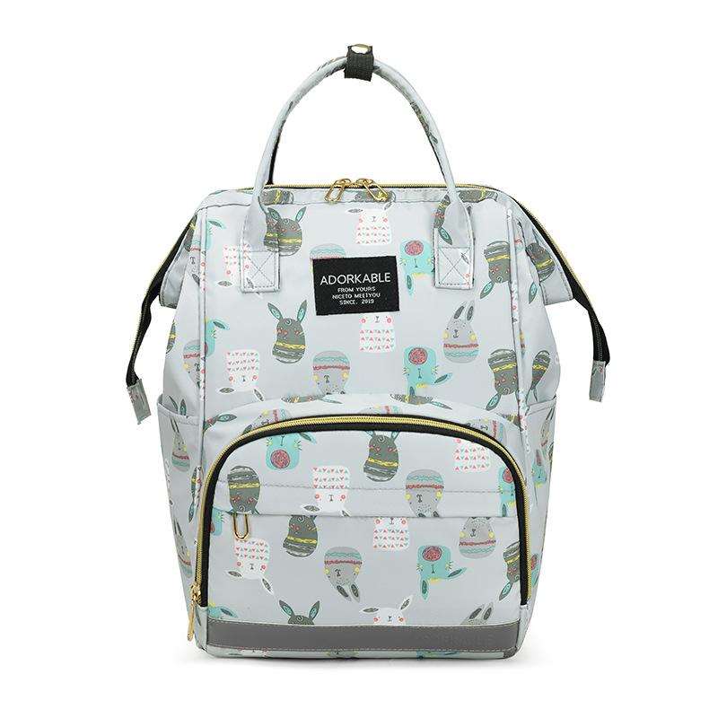 Mommy Bag, Double Shoulder Handbag, Large-capacity Multi-functional Mommy Bag, Printed Mother and Baby Bag, New Mother Bag.