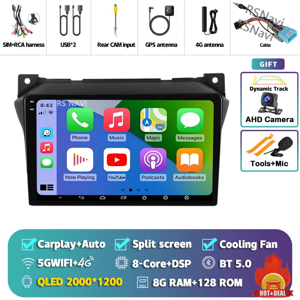 Android 14 Carplay Auto For Suzuki Alto 2009 - 2016 Car Radio Player Multimedia stereo AI Voice 360 Camera Navigation Video 2Din