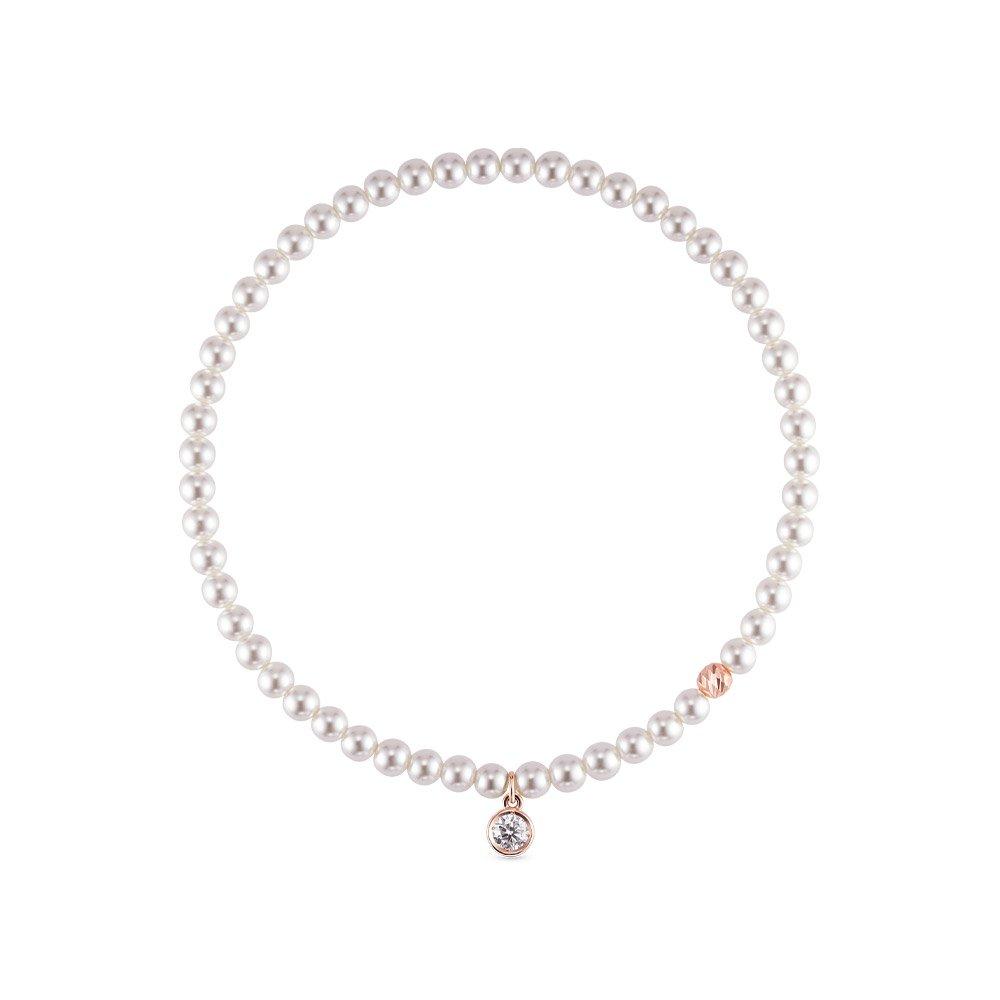 [Dorocy] 14K Lucy Moissanite Pearl Bead Bracelet_Bezel