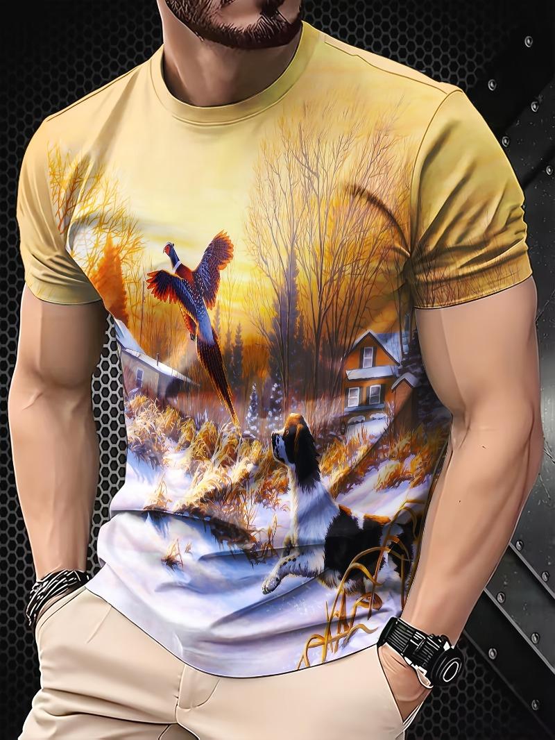 Outdoor hunting dog fitness running men s T-shirt S