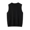 Women's 100% Fine Wool Yangzi Yarn Vest - Loose, Fashionable Round Neck Sleeveless Knit Cardigan Base Layer