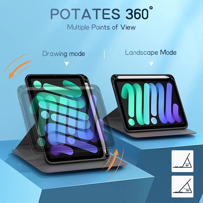 For iPad 10.2 7th 8th 9th Case iPad A16 11th10th Generation Rotation Cover for iPad Pro 12.9" 13" Air 11" 2025 2 3 4 5 9.7 Funda