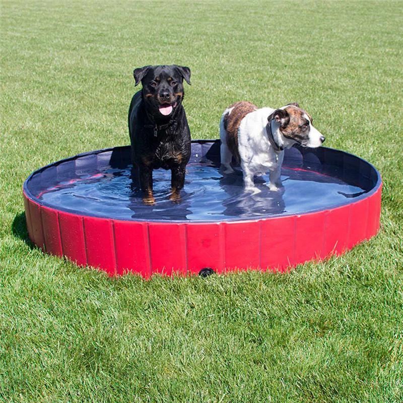 Foldable PVC Pet Swimming Pool - Portable Water Pool for Cats & Dogs