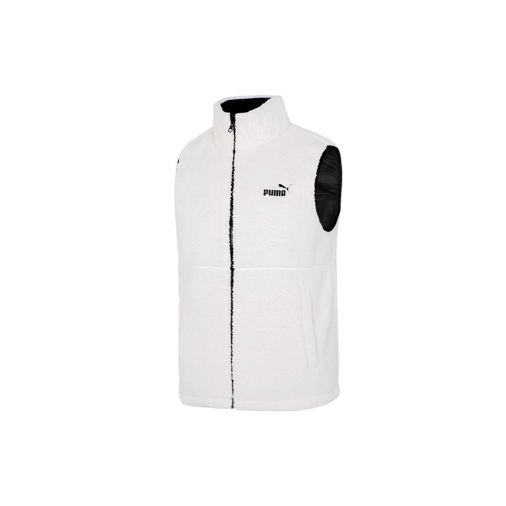 PUMA Lyst Vests Men's White Stand Collar Thickened And Fleece Lined Other 848955-93