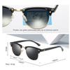 2pcs Polarized Sunglasses UV400 Protection Metal Black Frame PC Lens Fashion Vintage Polarized Sunglasses