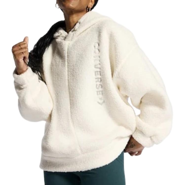 New Converse Sweatshirt Women's White 10025679-A02