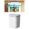 9L Trash Can White Large Capacity Space Saving Sturdy Durable Stylish Design Wall Mounted Garbage