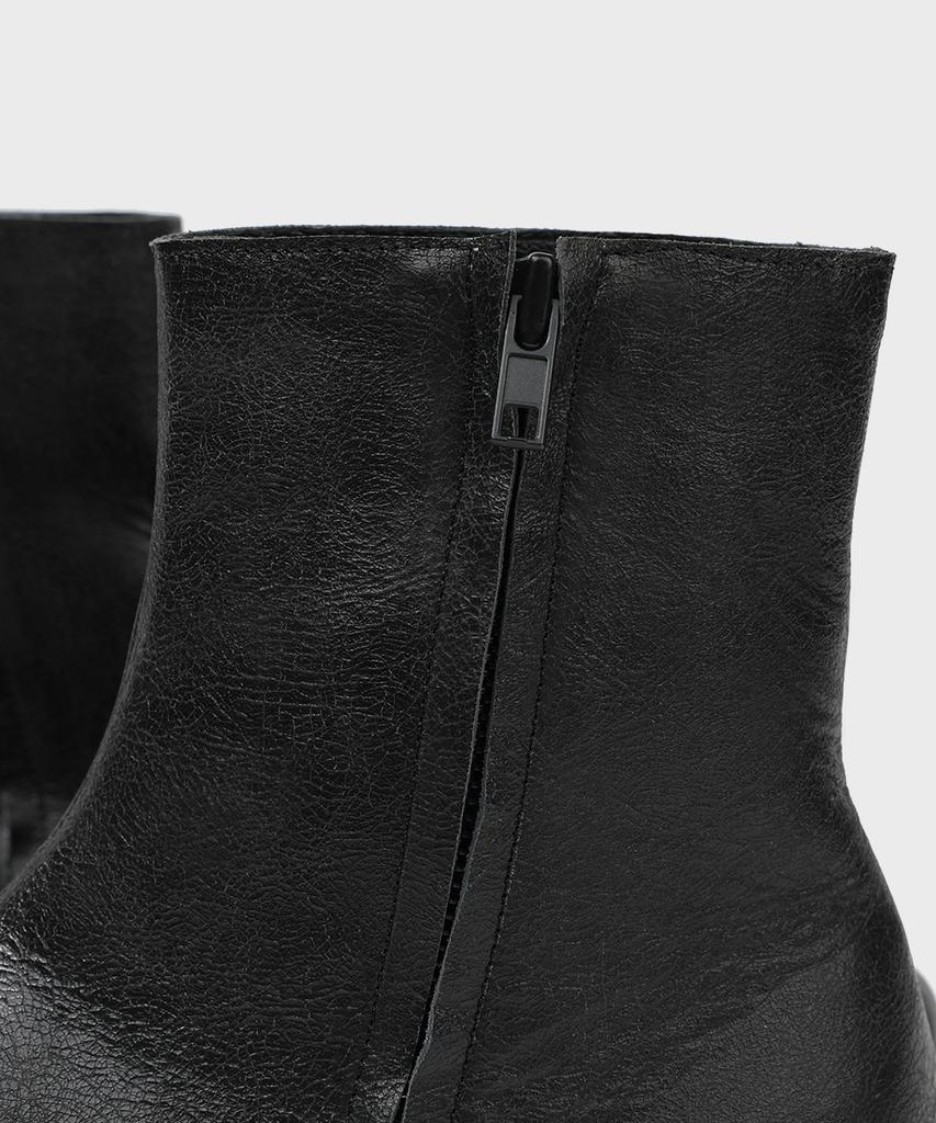 Firenze Atelier [Vibram] Nobo_Bold Shape Hidden Zip-Up Boots 3500 [Crack Black]