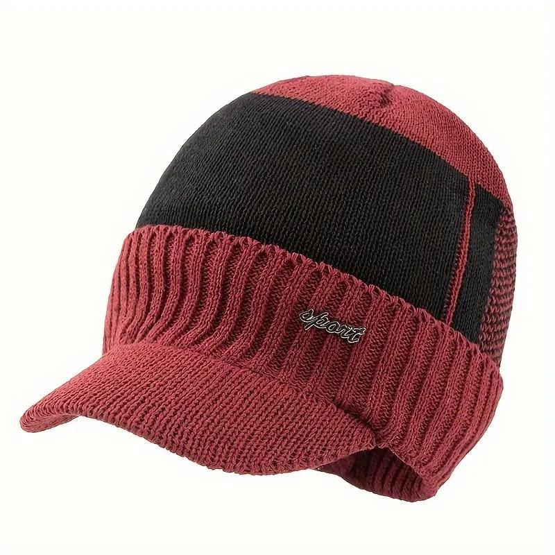 2/1PC Winter Hats Knit Cap Men And Women Velvet Hat Coral Fleece Scarf Outdoor Riding Hat Warm Plus Velvet Neck Protect Cap