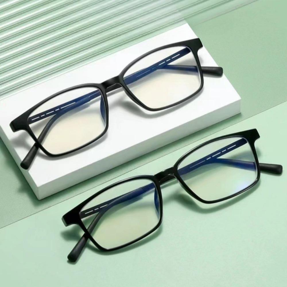 Fashion Anti-blue Light Rectangular Reading Glasses Ultra-light Glasses