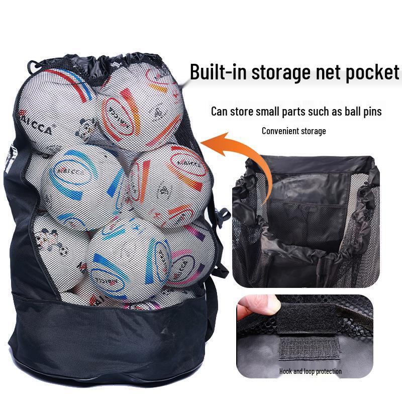 Large Capacity Ball Storage Bag for Football, Basketball & Volleyball Training