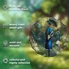 Fantasy Art Peacock Metal Wind Spinner Hanging Decor for Indoor Outdoor Garden Yard No Battery Needed Wind Chime Ornament