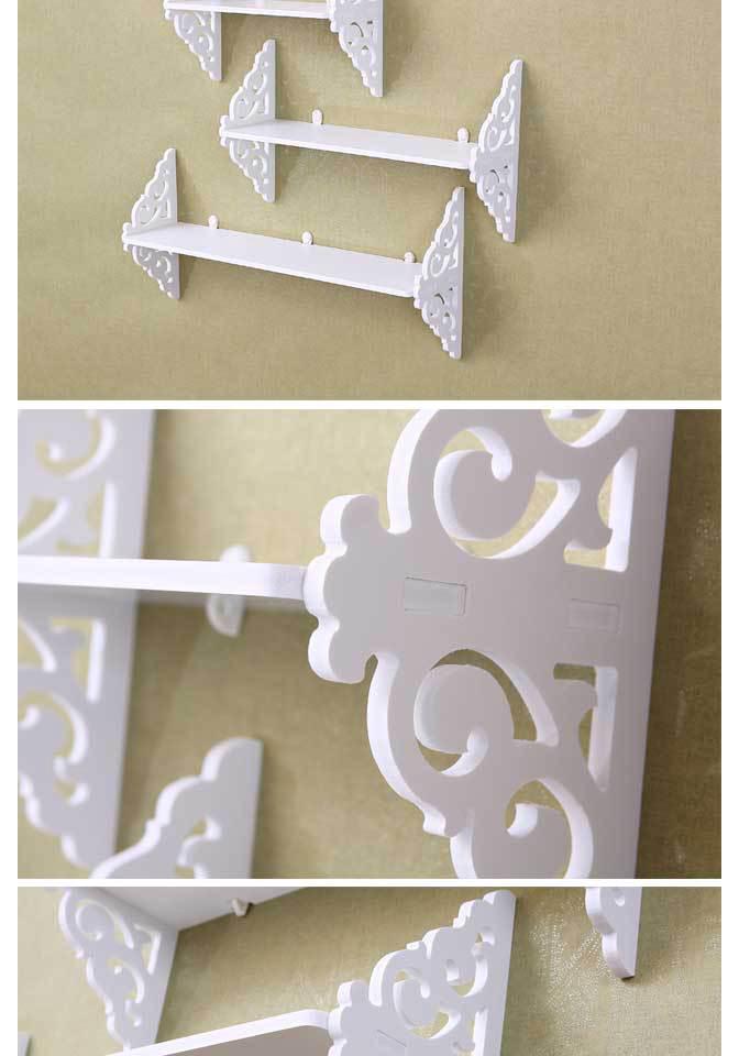 Boorvrije PVC Hout-Kunststof Wandplank – Aan de Muur Gemonteerde Boekenplank & Bloemenstandaard voor Slaapkamer & Woonkamer Decor