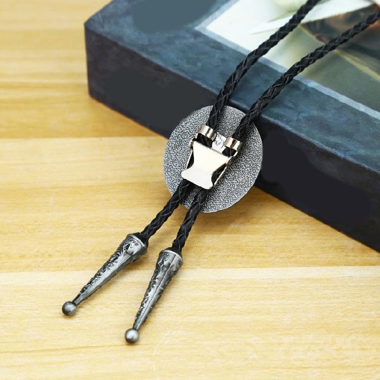 Men Bolo Tie Metal Horse Head Cowboy Hat Western Necklace Costume Accessories