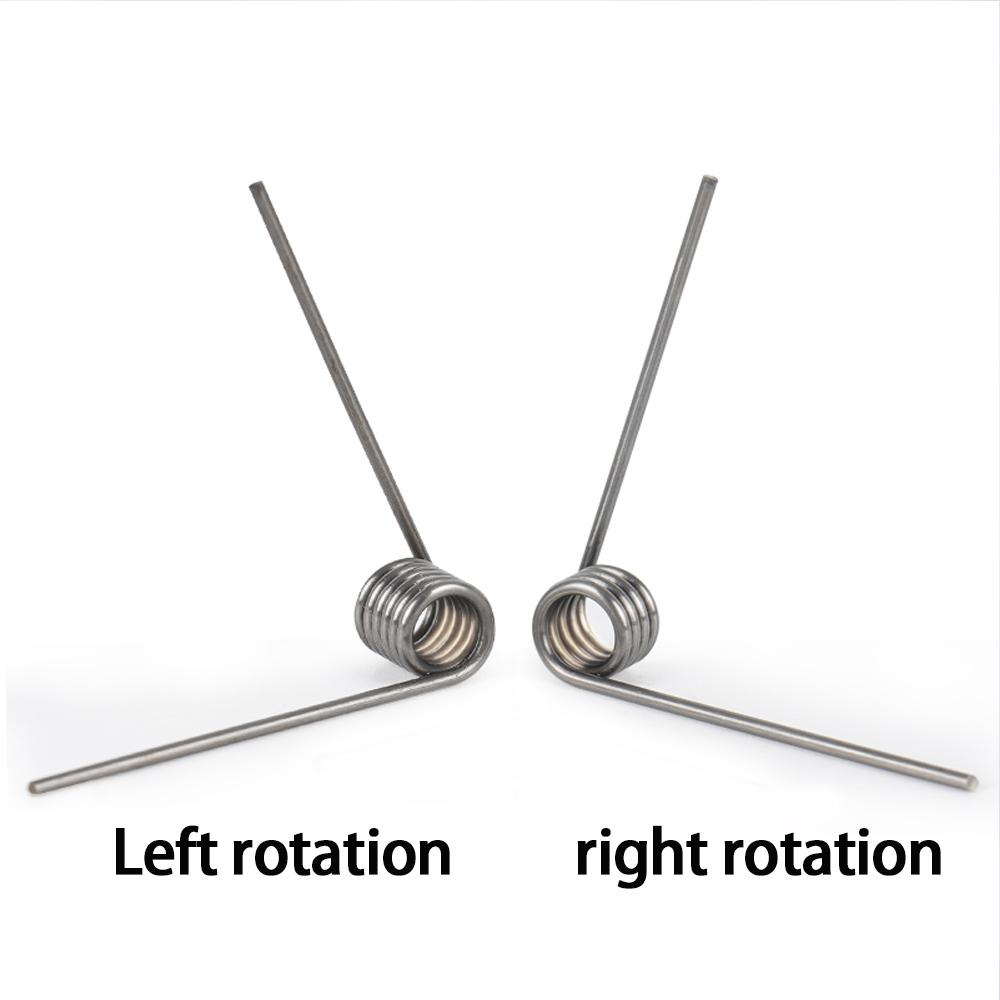 10pcs Wire Diameter 1.6mm Left rotation Torsion Spring 65Mn Spring steel V-shaped Spring Reset Small Torsion Spring Customized