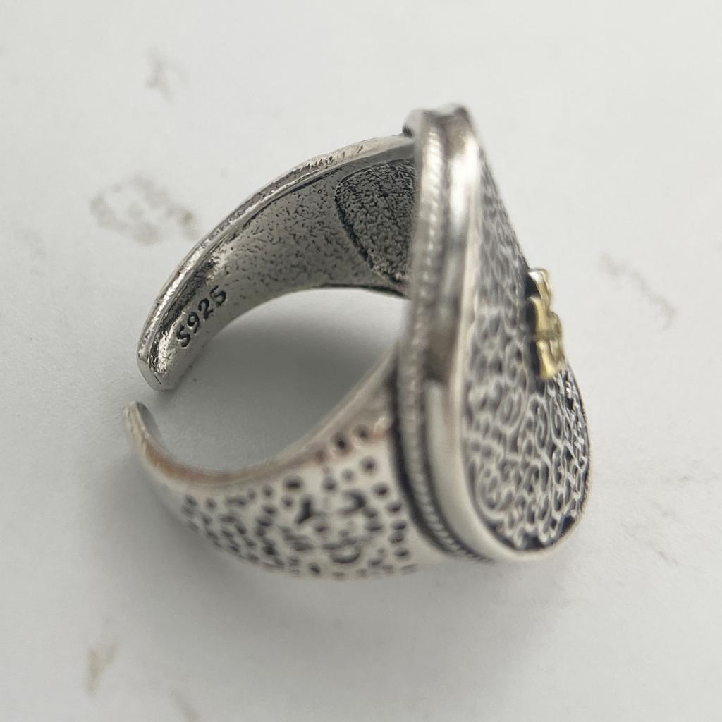 925 Sterling Silver Rings for Women Couple Minimalist Handmade Simple Vintage Pattern Ring Fine Jewelry Gift Prevent Allergy