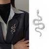 Vintage Snake Brooch Cloak Pin Scarf Shawl Buckle Clasp Pin Brooch Penannular Brooch for Costume Accessory Gold Silver