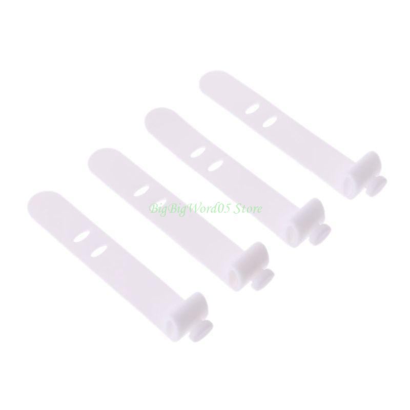 

24TE 4pcs/set Silicone Strips Earphones Storage Tape Soft Wire Headphone USB Cable Ti
