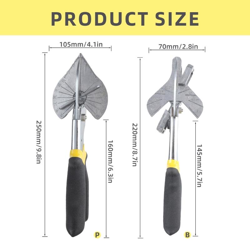 45-135/22.5-45 Degree Multi Angle Corner Scissors Mitre Wall Panel Wire Slot Cutter Plastic Pipe Hose Scissors Tool Replacement