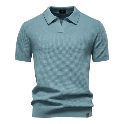 Men's Breathable Polo Shirt Short Sleeve Solid Color Casual Polo Shirts for Men Lightweight Stretch Polo