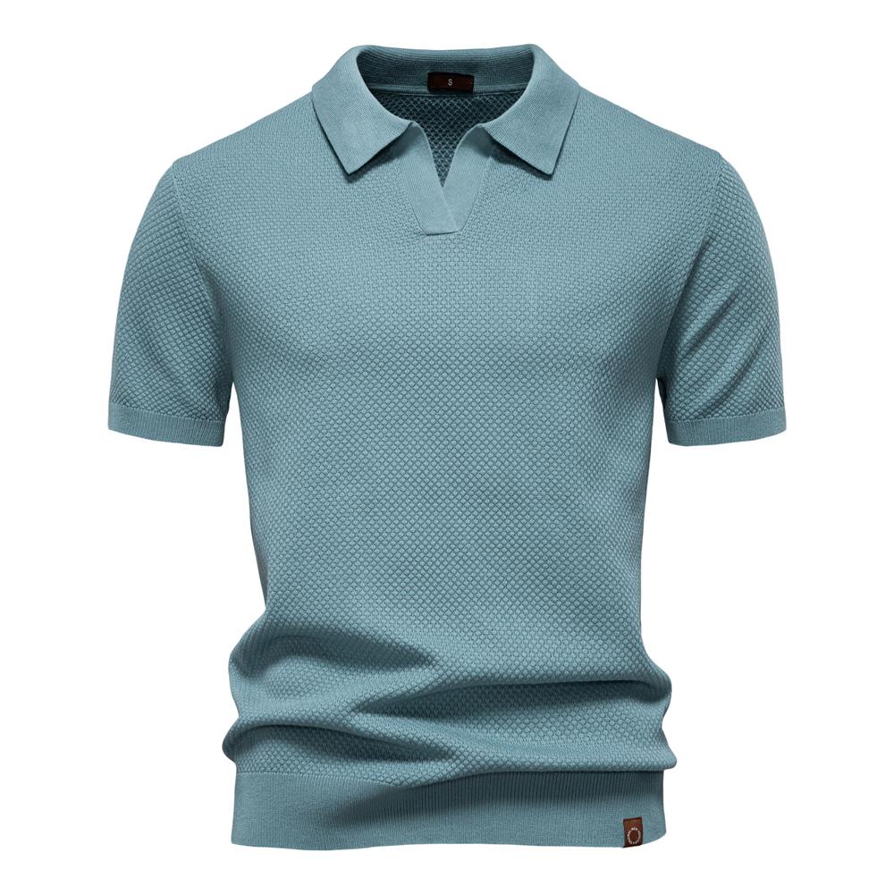 Men s Breathable Polo Shirt Short Sleeve Solid Color Casual Polo Shirts for Men Lightweight Stretch Polo S