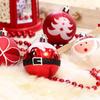 9PCS Painted Christmas Ball 6CM Santa Claus Pattern Hanging Ball Christmas Tree Decoration Pendant DIY Holiday Party Decoration