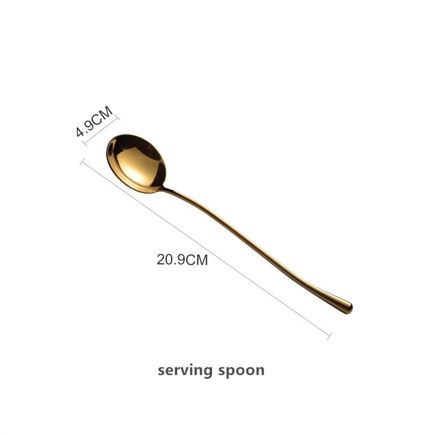 304 Stainless Steel Mirror Light Luxury High Value Steak Knife Fork And Spoon Three-piece Western-style Tableware Dessert Fork