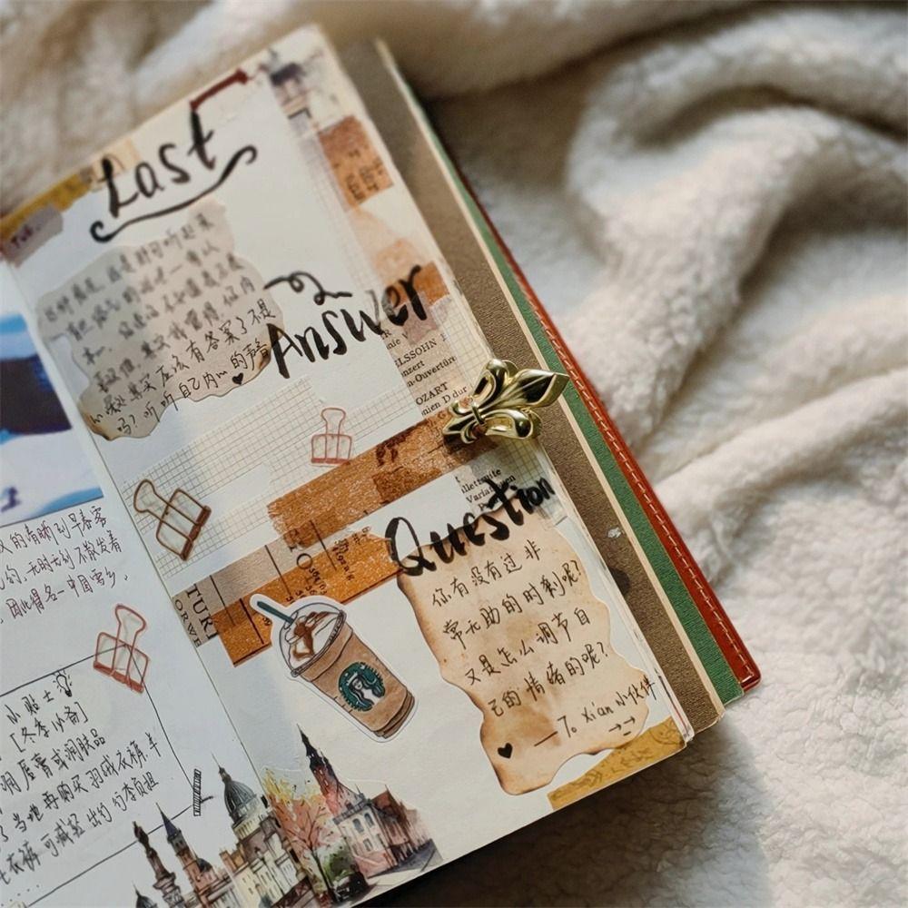Bookmark Flower Notebook Clip Antique Metal Binder Clips Vintage Paper Clip  Student Use