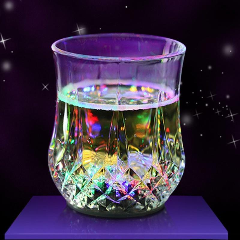 Trvalý jedinečný LED sklenice na víno s osvětlením Barware Drink Cup transparentní pohár KTV
