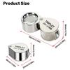 10X-30X Pocket Loupe Magnifier with Foldable Metal Design - Jewelry Diamond Magnifying Glass for Gems Coins Stamps Inspection