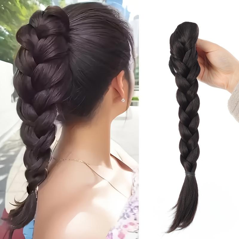 

Фіолетовий плетений хвіст для волосся, нарощування, перука з кліпсою-крабом для волосся, хвіст для волосся, крабики для волосся для дитячої вечірки, косплею, фіолетова перука