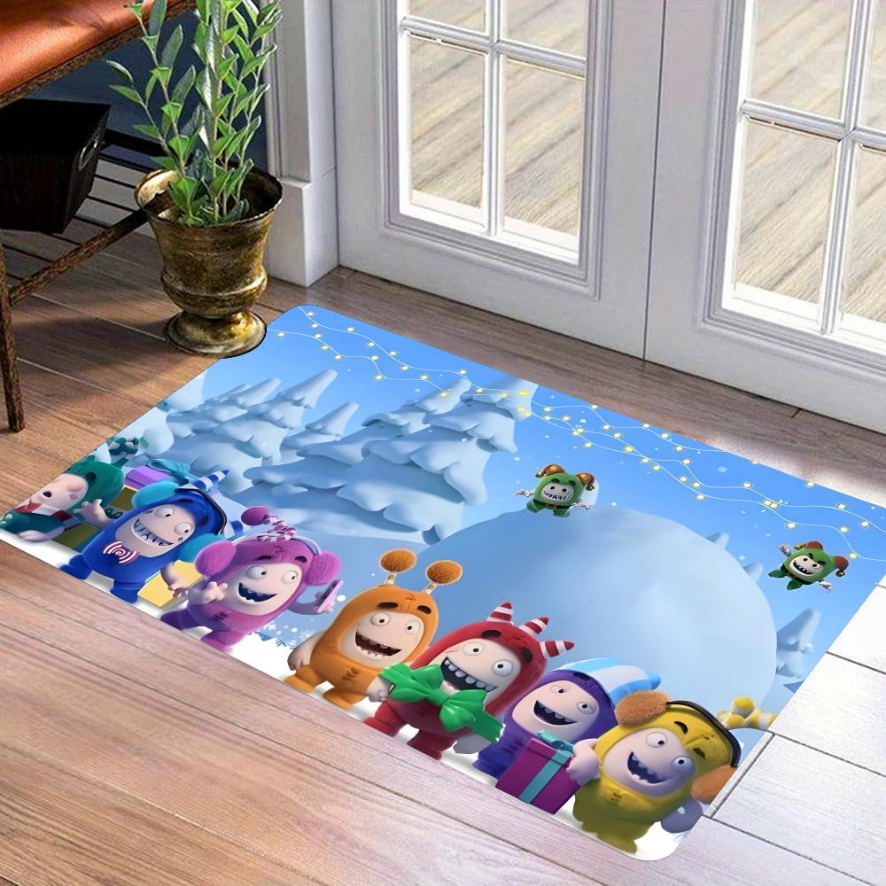 Decorazioni per la Casa Tappetino Oddbods Tappetino per Porta in Flanella Antiscivolo Camera da Letto Soggiorno Decorazioni per la Casa