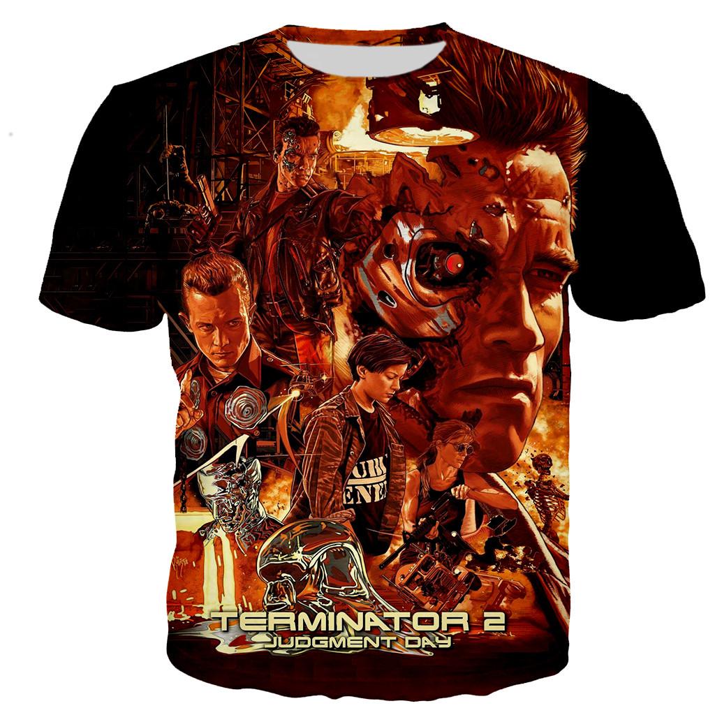 

2026 Classic Movie Terminator T Shirt Men/women 3D Printed T-shirts Summer Fashoin Casual Harajuku Style Tshirt Streetwear Tops S