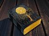 Handmade Leather Journal – Moon & Tree Design 5×7 in, 200 Pages, Deckle-Edge Paper